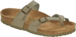 Birkenstock Women's Mayari Vegan -Cheap Shoe Store birkenstock womens mayari vegan faded khaki birkibuc 1018486 22383.1657899282