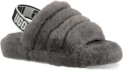 UGG Kids Fluff Yeah Slide -Cheap Shoe Store ugg childrens kids fluff yeah slide charcoal 1098494k chrc 37033.1647038453