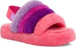 UGG Kids Fluff Yeah Slide -Cheap Shoe Store ugg kids fluff yeah slide pink purple rainbow 1120075k pprb 10829.1647038453
