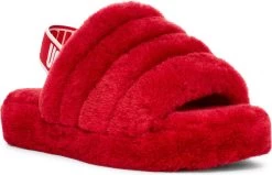UGG Kids Fluff Yeah Slide -Cheap Shoe Store ugg kids fluff yeah slide ribbon red 1098494k rbrd 51555.1647038453