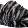 UGG Kids Fluff Yeah Slide Zebra -Cheap Shoe Store ugg kids fluff yeah slide zebra black white 1116156k bwht 32553.1598917532.600.600